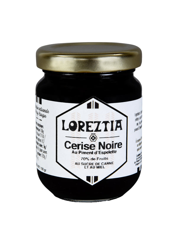 Confiture de Cerise Noire au piment d'Espelette - Loreztia