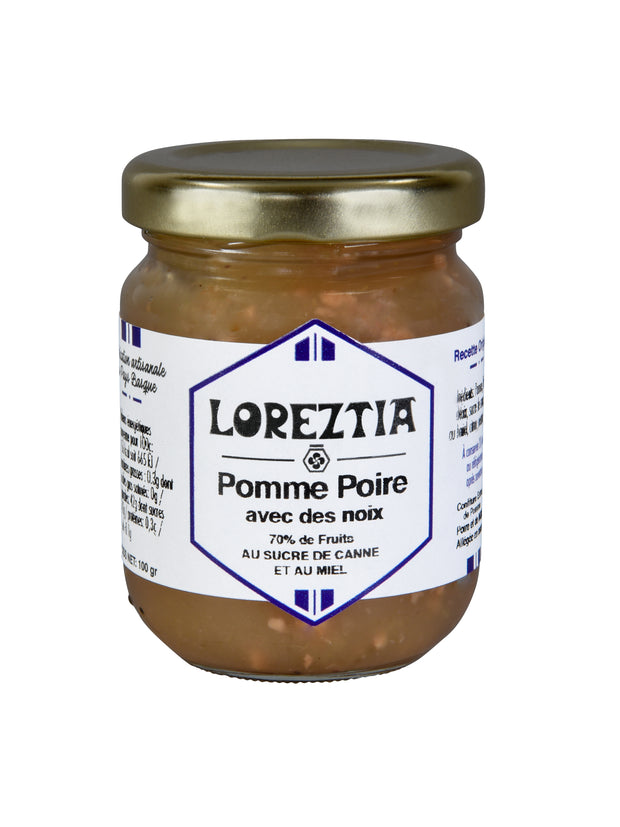 confiture de Pomme Poire Noix du Pays Basque - Loreztia
